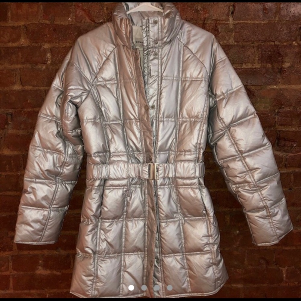 🚀 Steve Madden Vintage Silver Puffer jacket 🚀